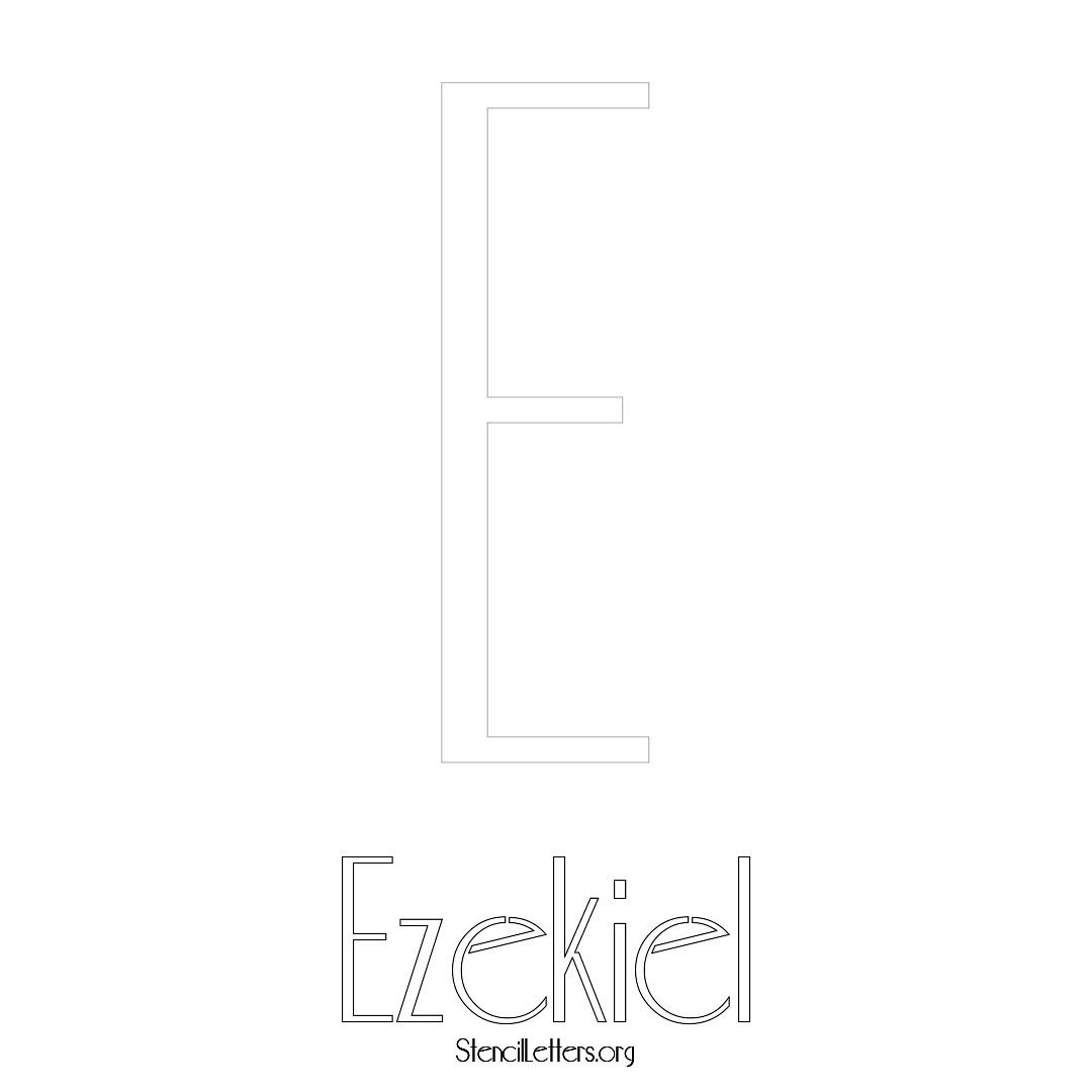 Ezekiel Free Printable Name Stencils with 6 Unique Typography Styles ...