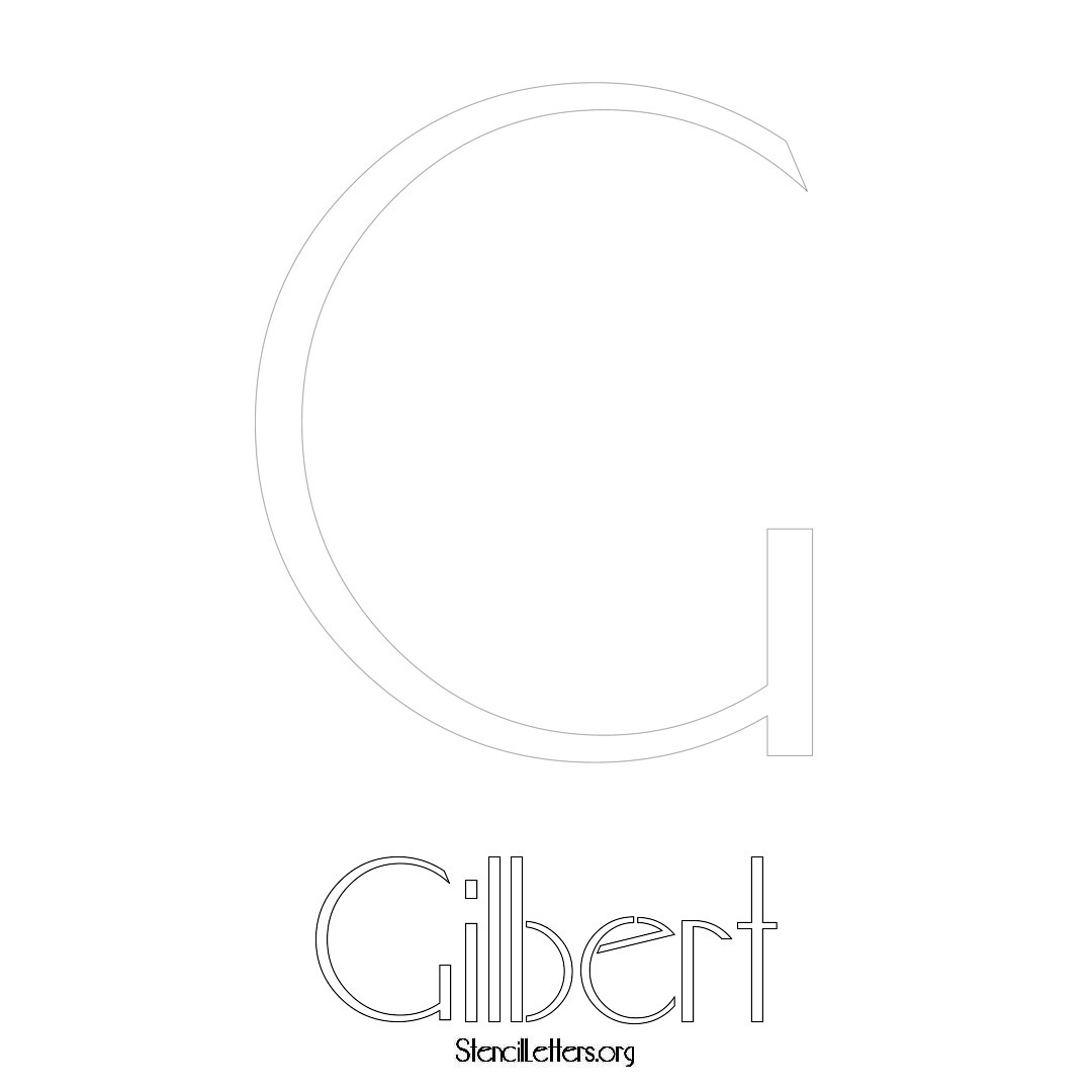 Gilbert Free Printable Name Stencils with 6 Unique Typography Styles ...