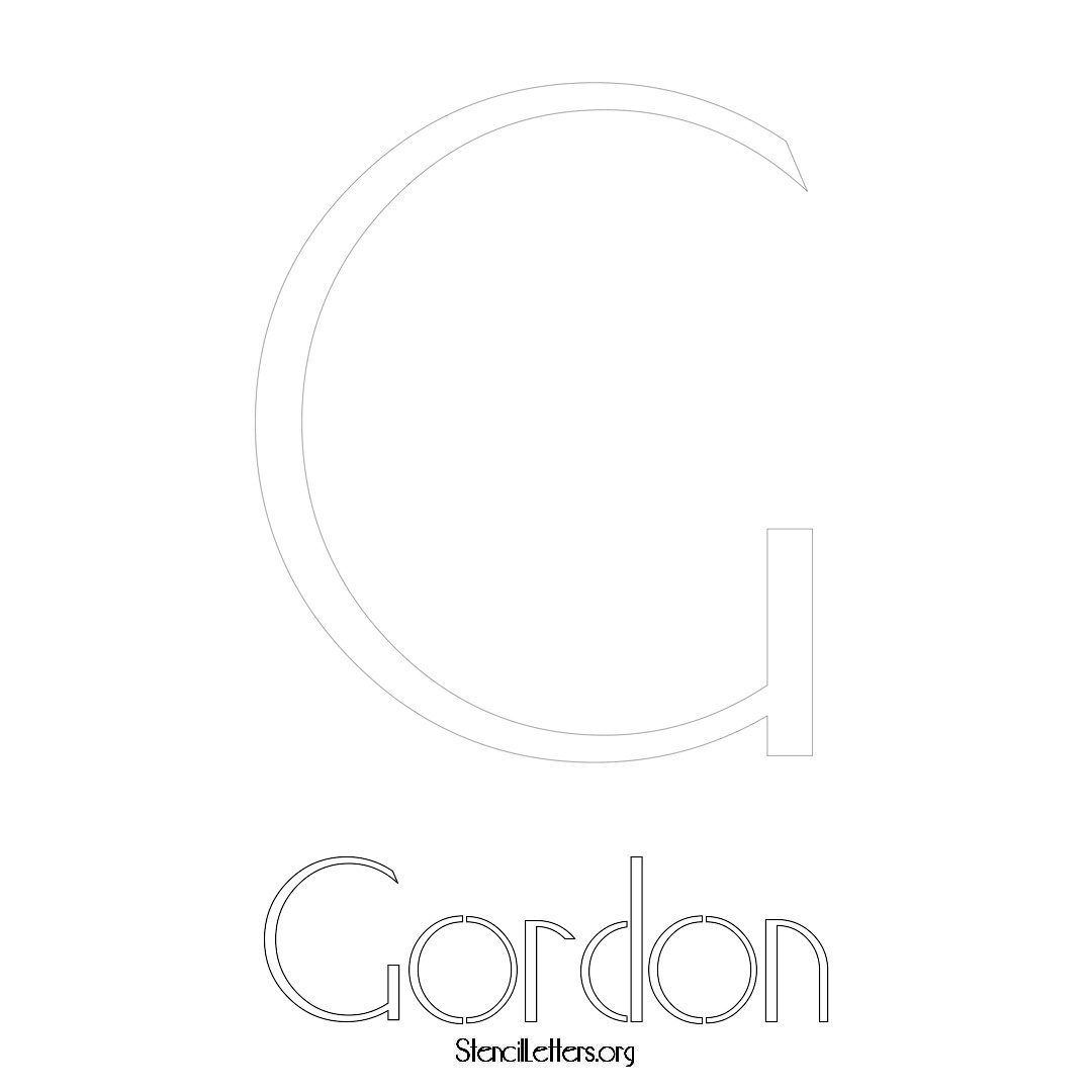 Gordon Free Printable Name Stencils with 6 Unique Typography Styles and ...