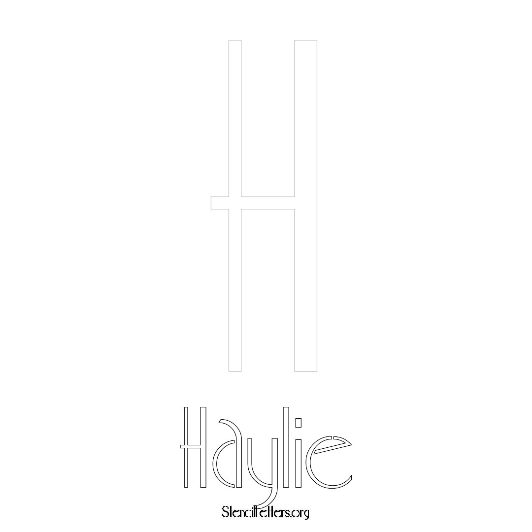 Haylie Free Printable Name Stencils with 6 Unique Typography Styles and ...