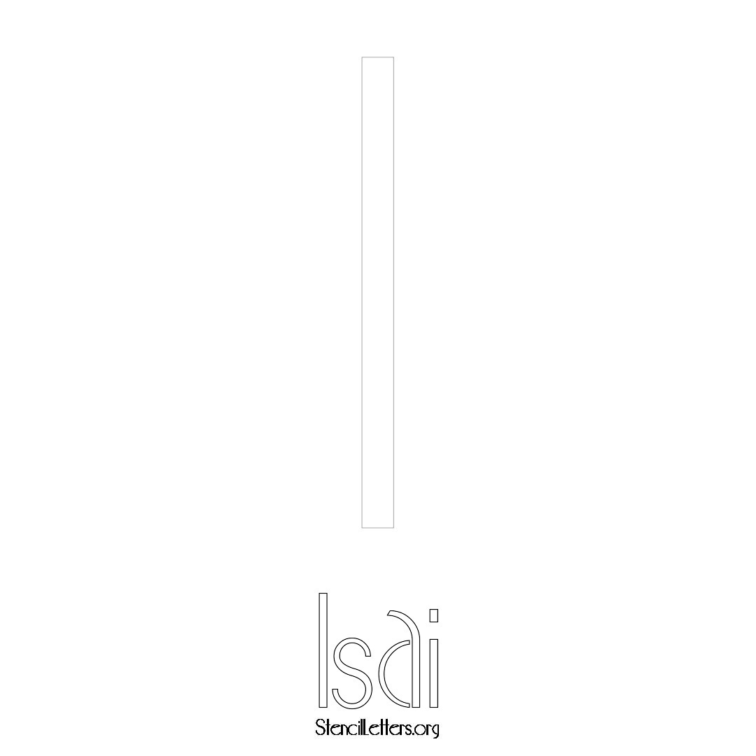 Isai printable name initial stencil in Art Deco Lettering