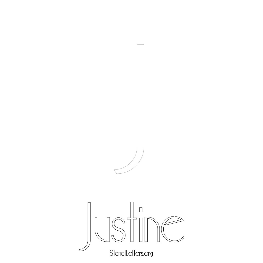 Justine Free Printable Name Stencils with 6 Unique Typography Styles ...