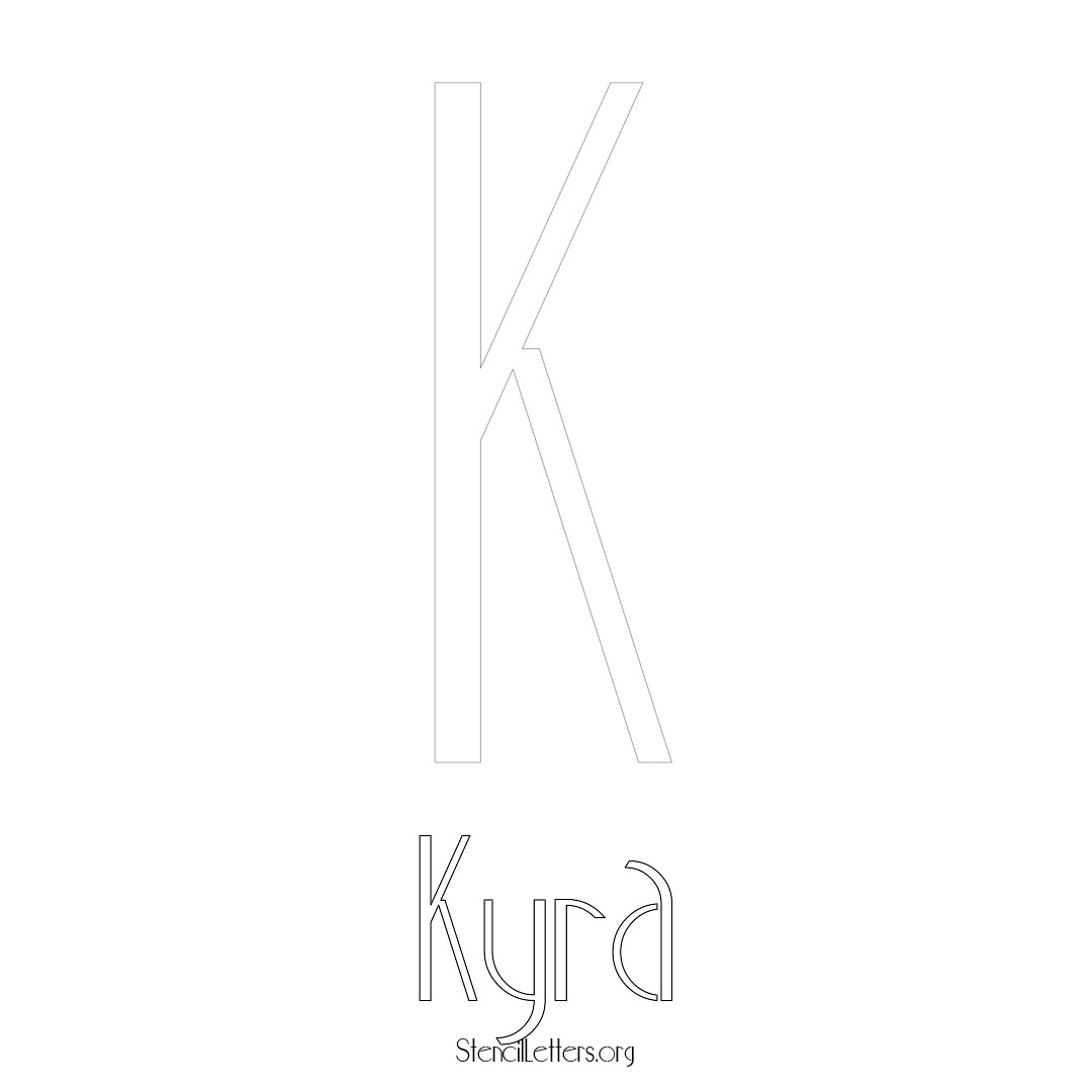 Kyra Free Printable Name Stencils with 6 Unique Typography Styles and ...