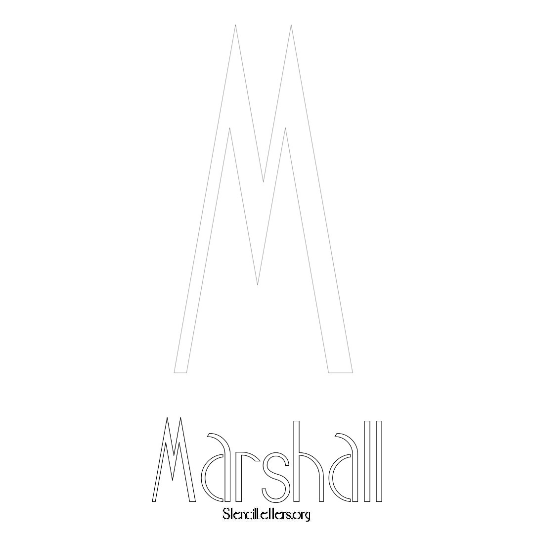 Marshall Free Printable Name Stencils with 6 Unique Typography Styles ...