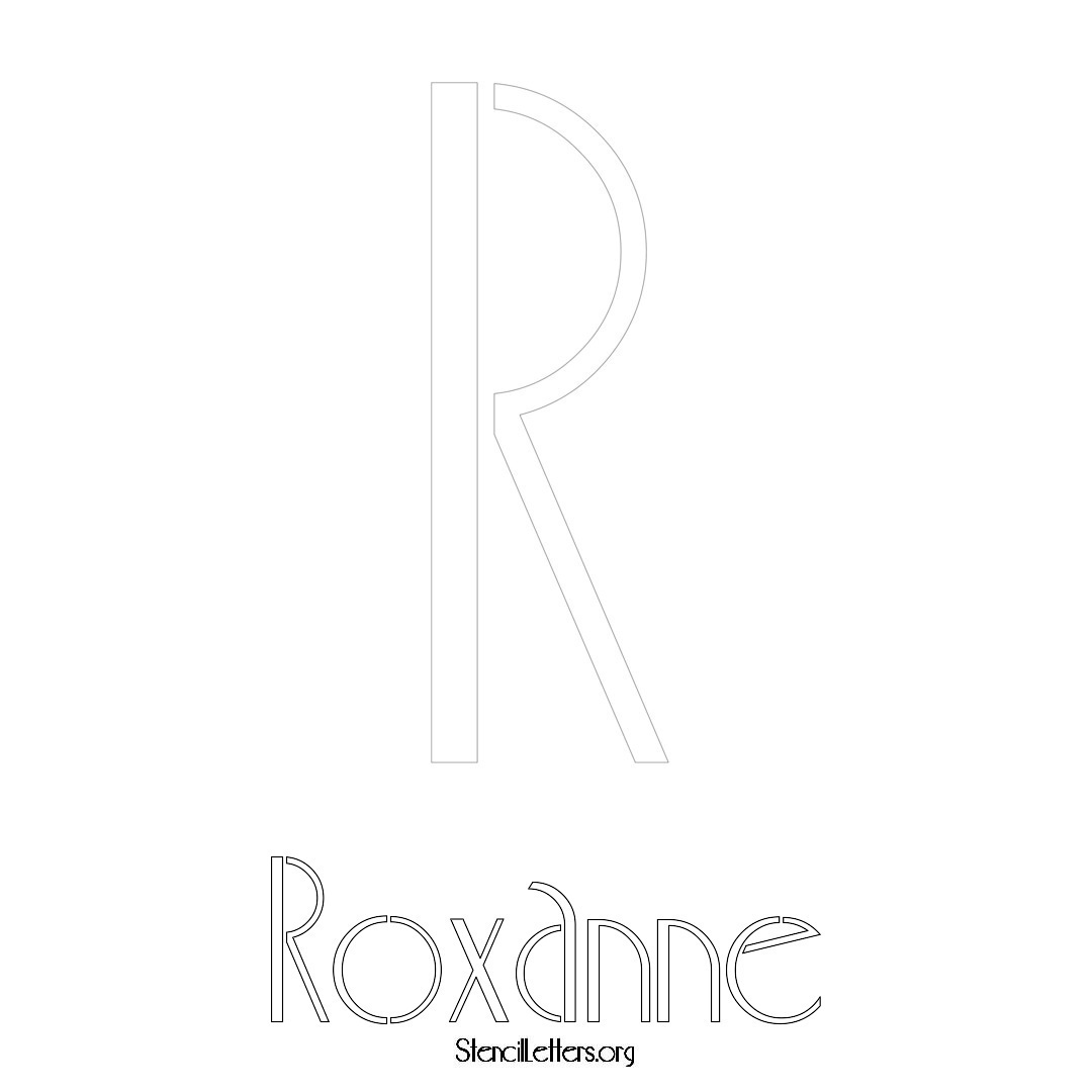 Roxanne Free Printable Name Stencils with 6 Unique Typography Styles ...