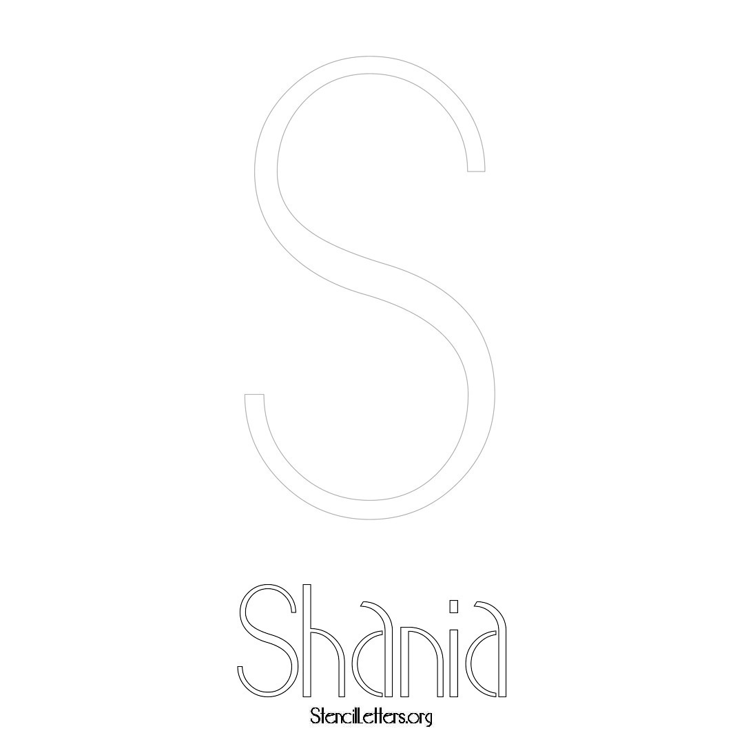 Shania Free Printable Name Stencils with 6 Unique Typography Styles and ...