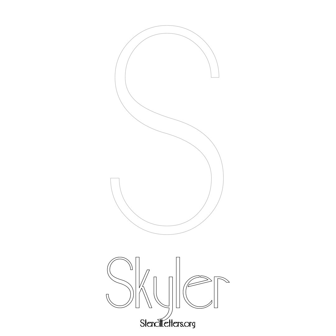 Skyler Free Printable Name Stencils with 6 Unique Typography Styles and ...