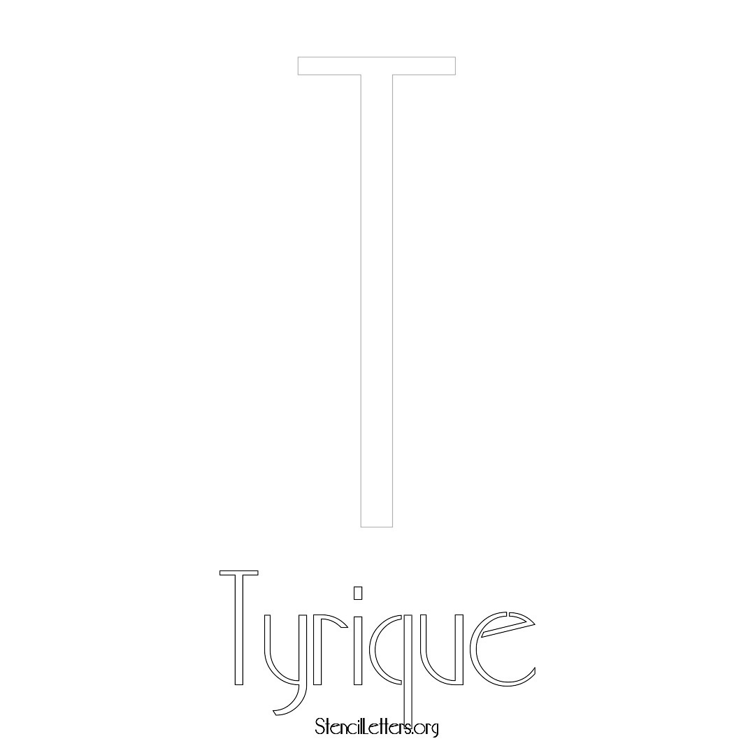 Tyrique Free Printable Name Stencils with 6 Unique Typography Styles ...