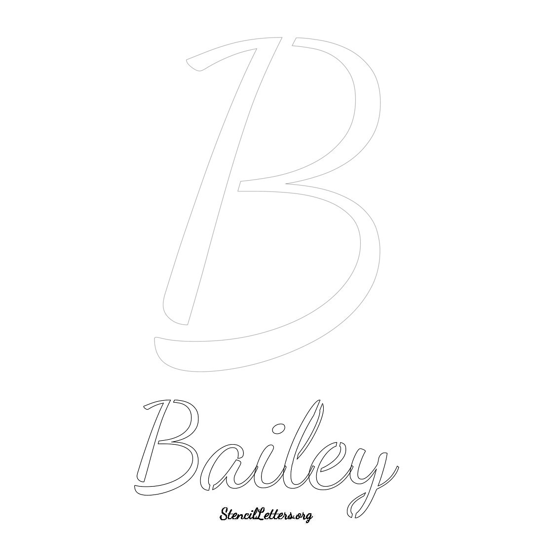 Bailey Free Printable Name Stencils with 6 Unique Typography Styles and ...
