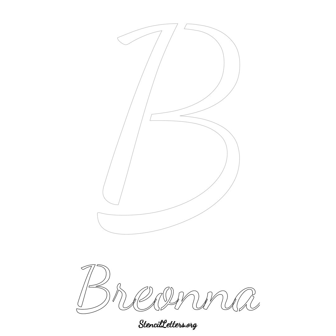 Breonna Free Printable Name Stencils with 6 Unique Typography Styles ...