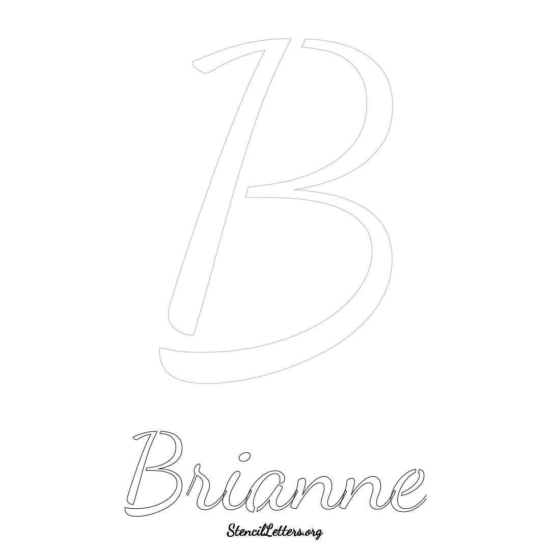 Brianne Free Printable Name Stencils with 6 Unique Typography Styles ...
