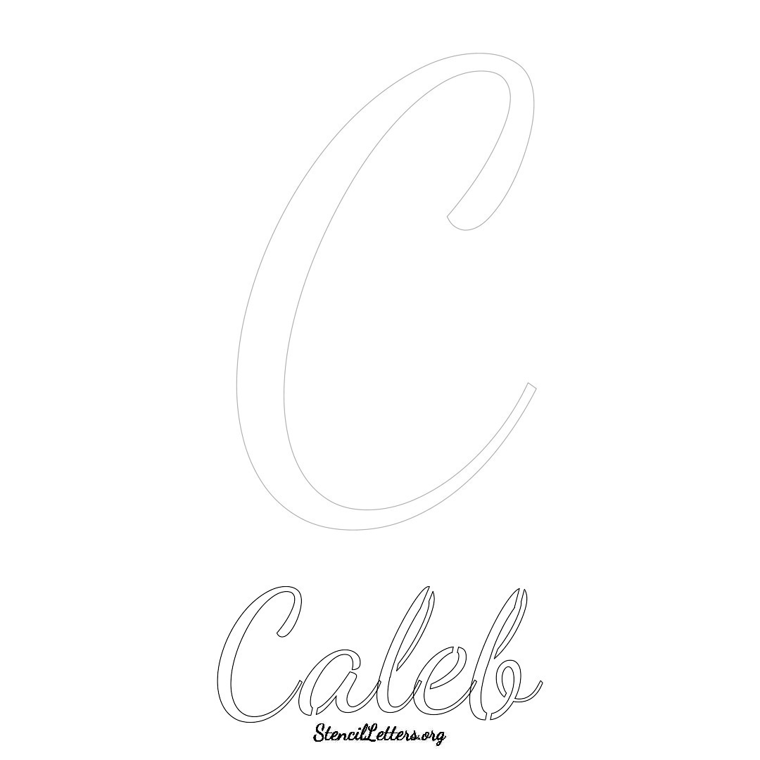 Caleb Free Printable Name Stencils with 6 Unique Typography Styles and ...