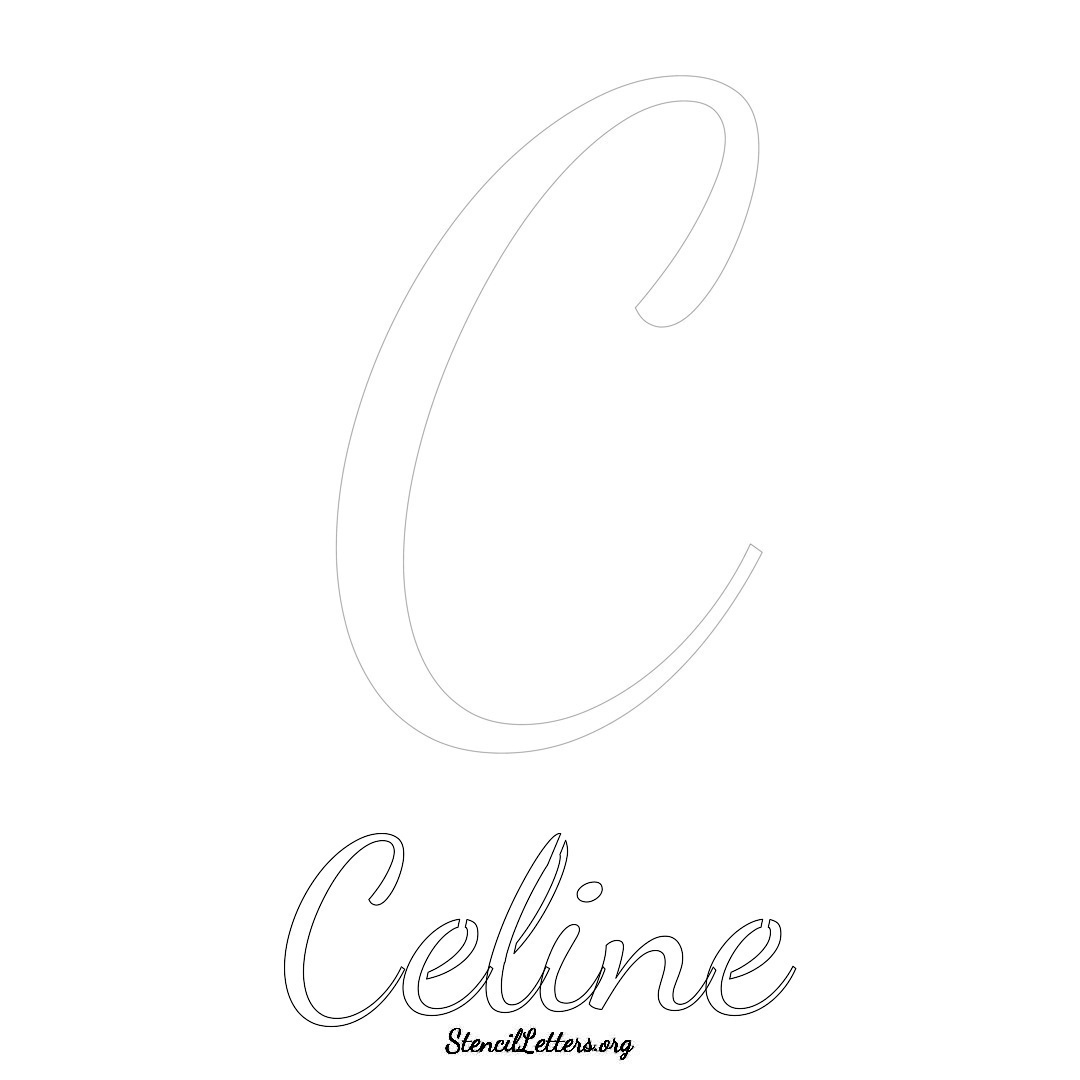 Celine Free Printable Name Stencils with 6 Unique Typography Styles and ...