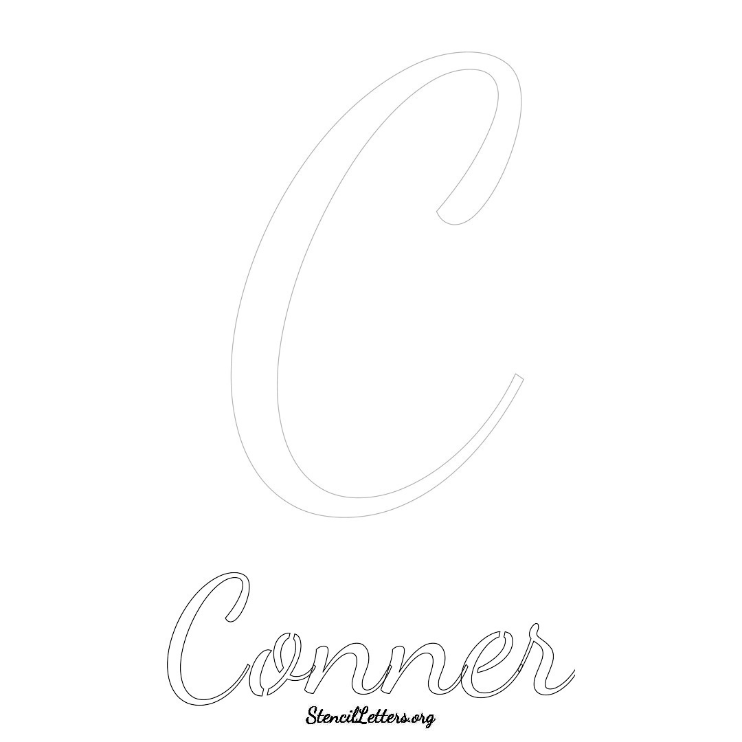 Conner Free Printable Name Stencils with 6 Unique Typography Styles and ...