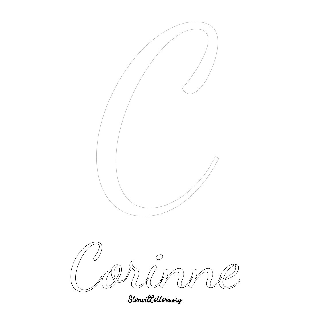 Corinne Free Printable Name Stencils with 6 Unique Typography Styles ...