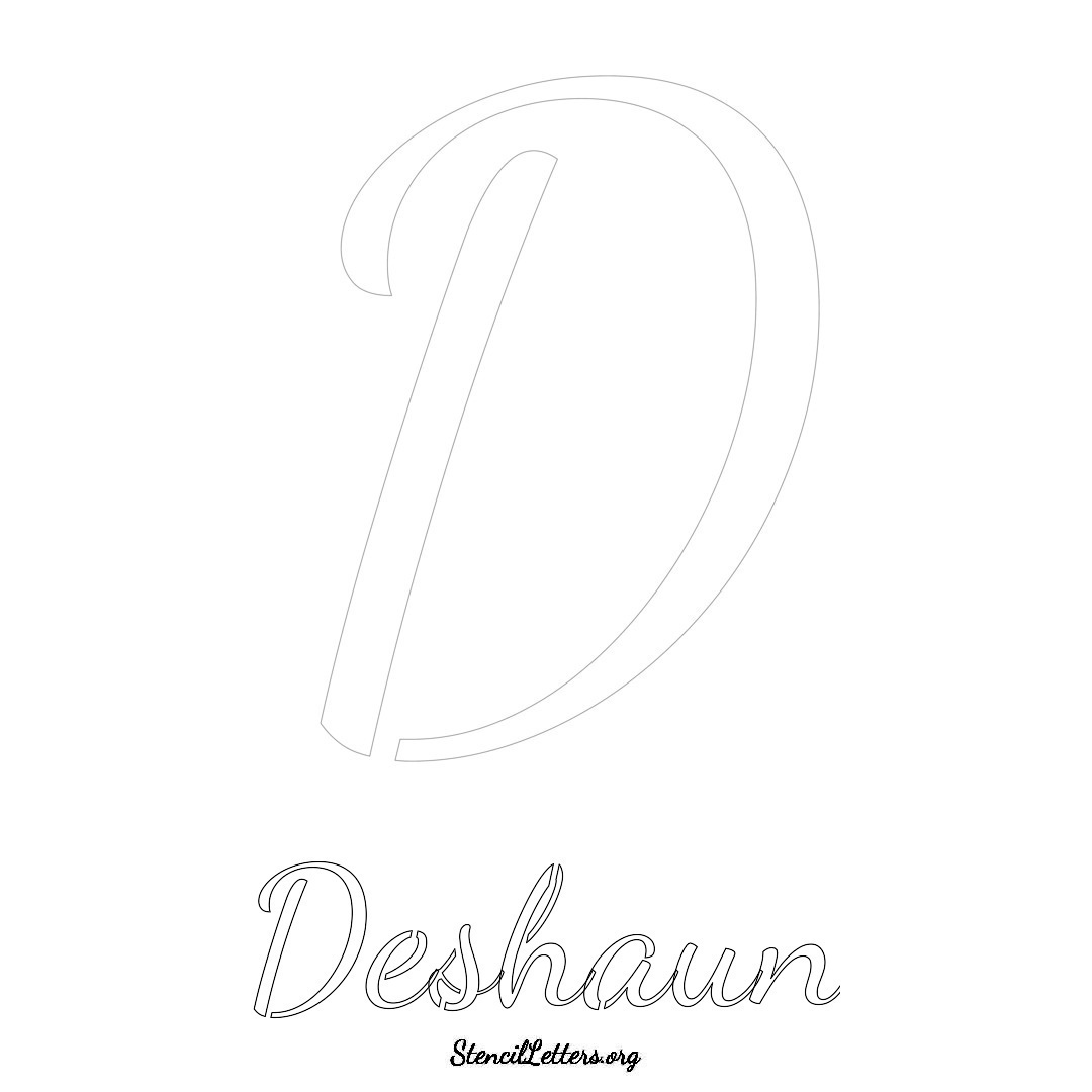 Deshaun Free Printable Name Stencils with 6 Unique Typography Styles ...