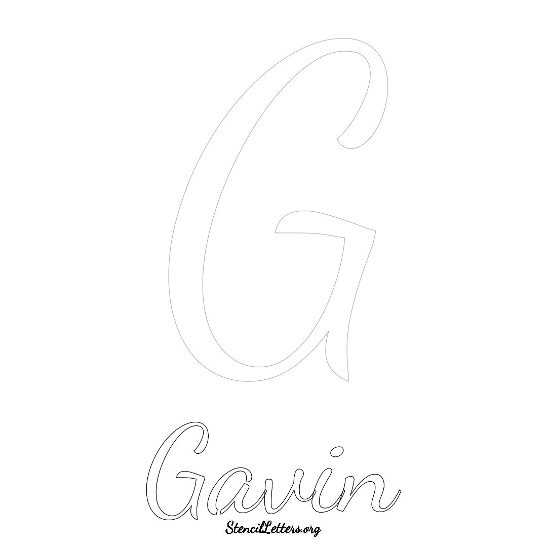 Gavin Free Printable Name Stencils with 6 Unique Typography Styles and ...