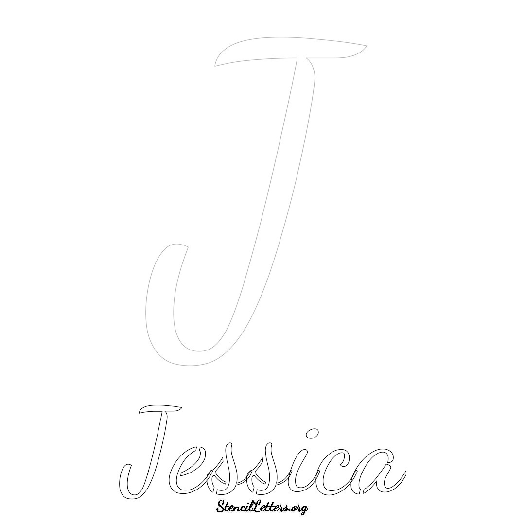 Jessica Free Printable Name Stencils with 6 Unique Typography Styles ...