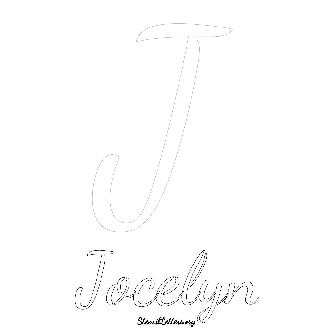 Jocelyn Free Printable Name Stencils with 6 Unique Typography Styles ...