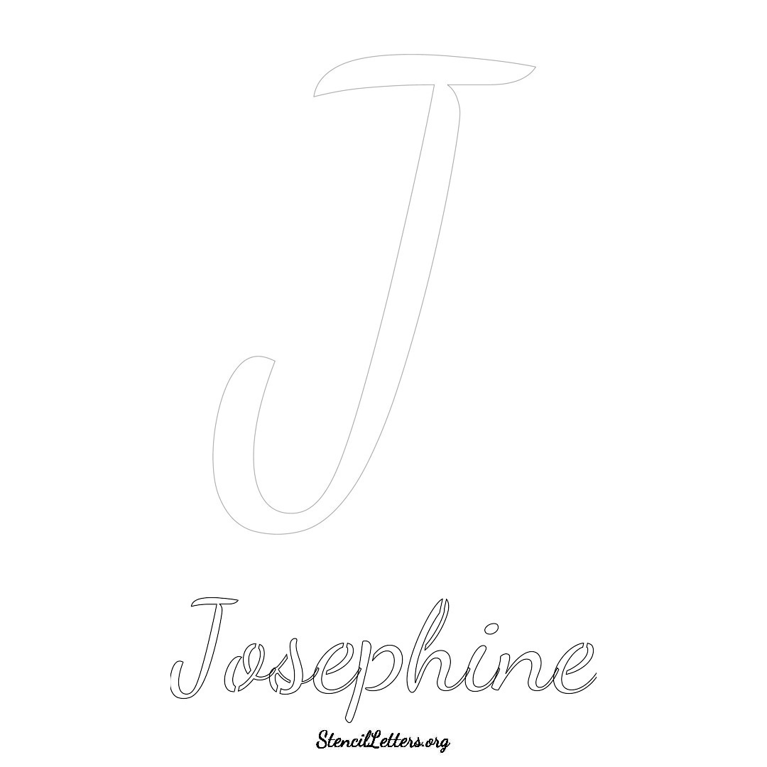 Josephine Free Printable Name Stencils with 6 Unique Typography Styles ...