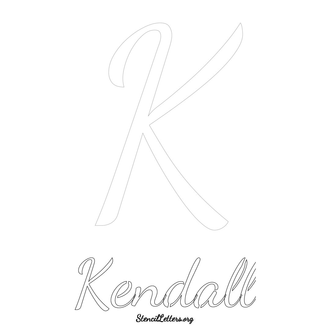 Kendall Free Printable Name Stencils with 6 Unique Typography Styles ...