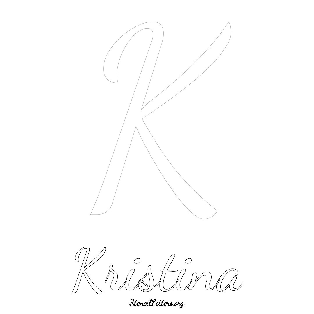 Kristina Free Printable Name Stencils With 6 Unique Typography Styles 