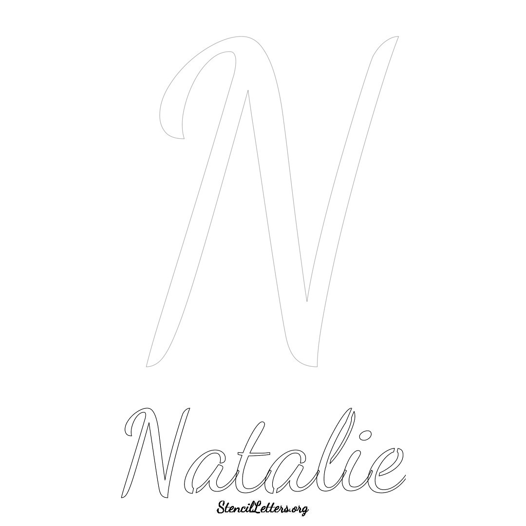 Natalie Free Printable Name Stencils with 6 Unique Typography Styles ...