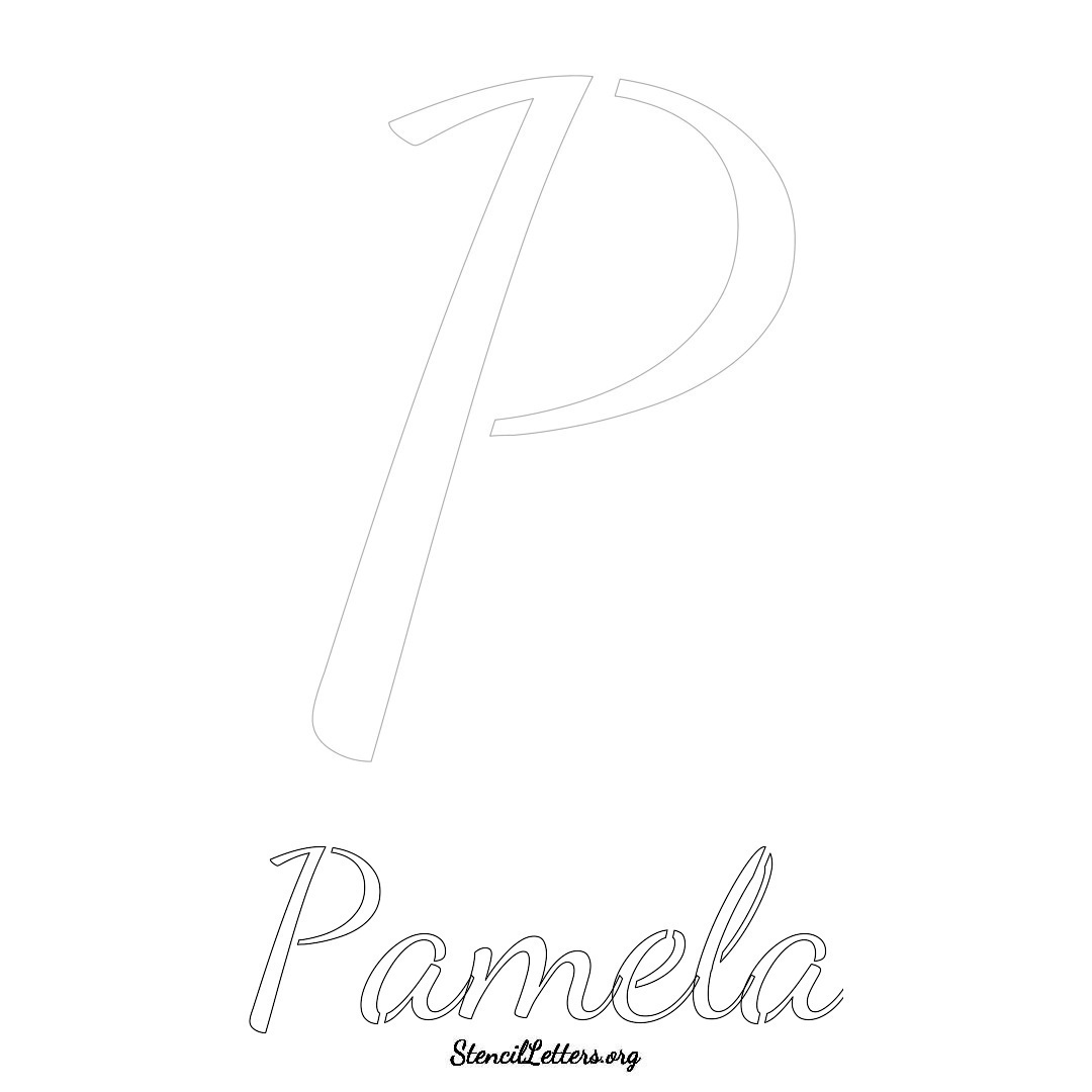 Pamela Free Printable Name Stencils with 6 Unique Typography Styles and ...