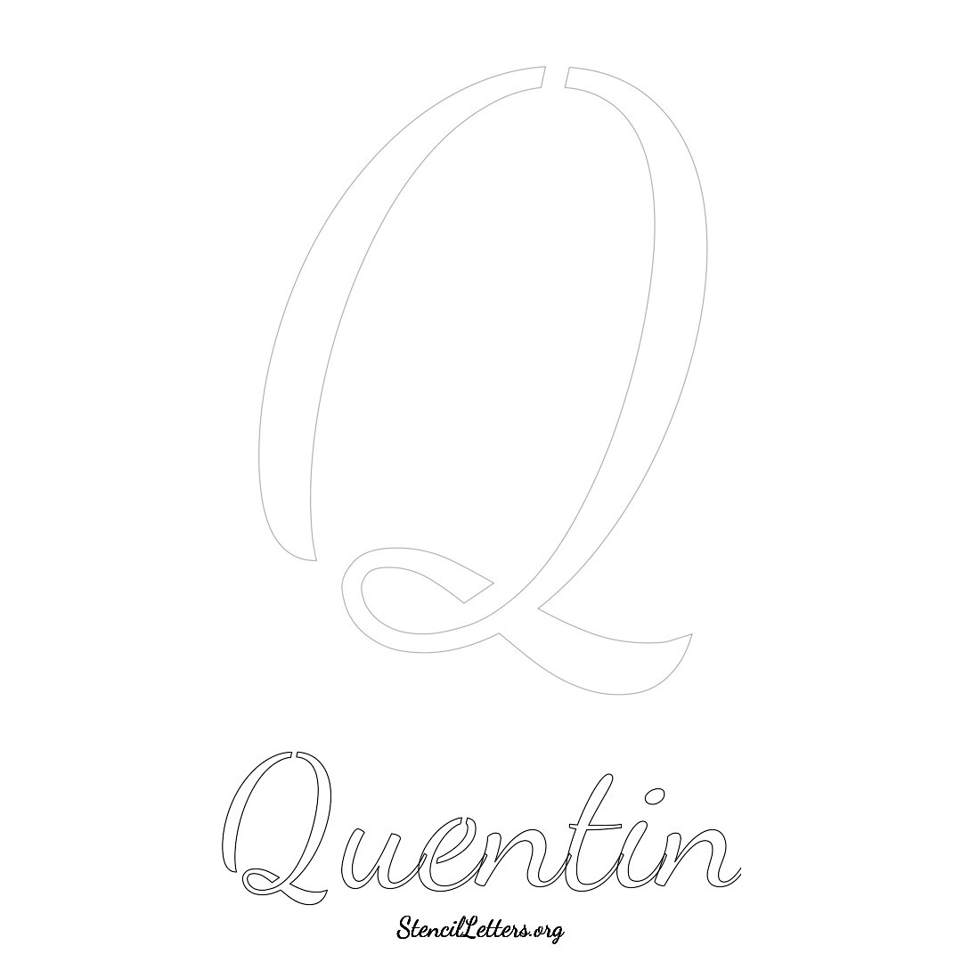 Quentin Free Printable Name Stencils with 6 Unique Typography Styles ...