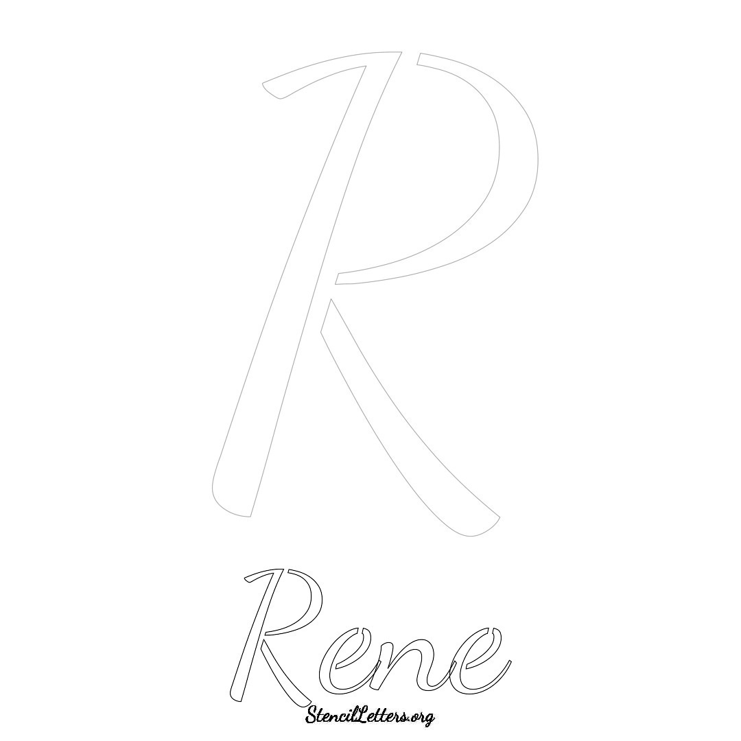 Rene Free Printable Name Stencils with 6 Unique Typography Styles and ...
