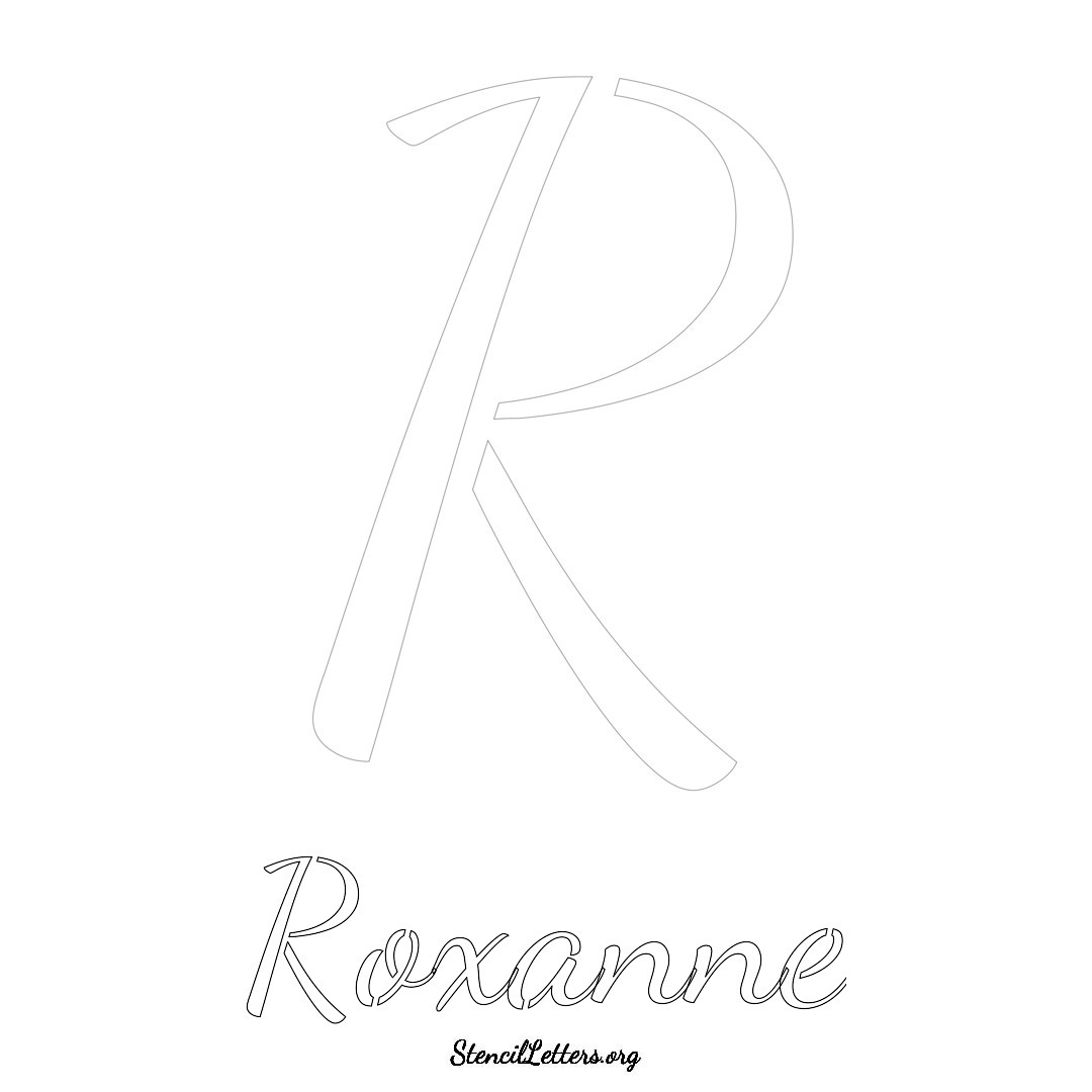 Roxanne Free Printable Name Stencils with 6 Unique Typography Styles ...