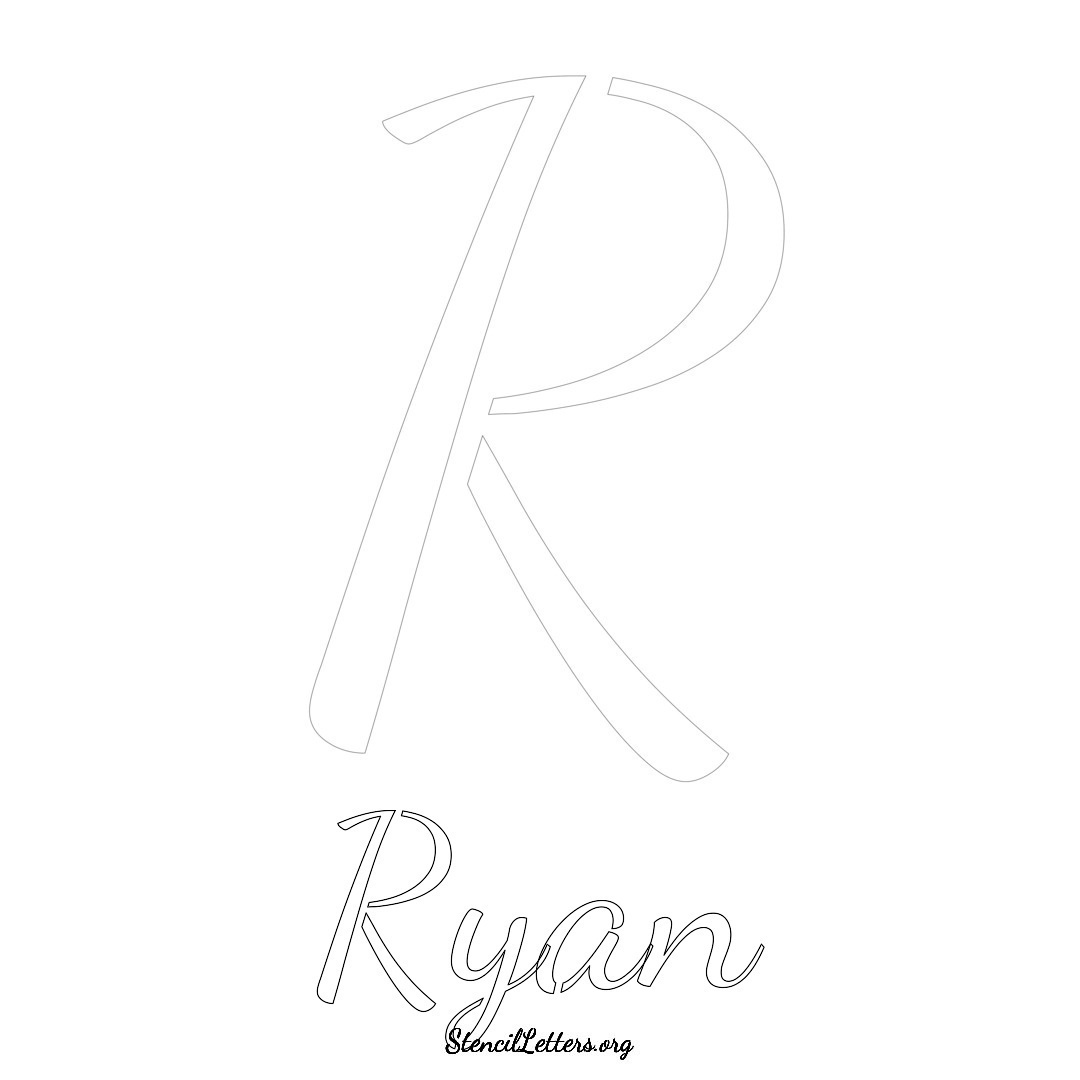 Ryan Free Printable Name Stencils with 6 Unique Typography Styles and ...