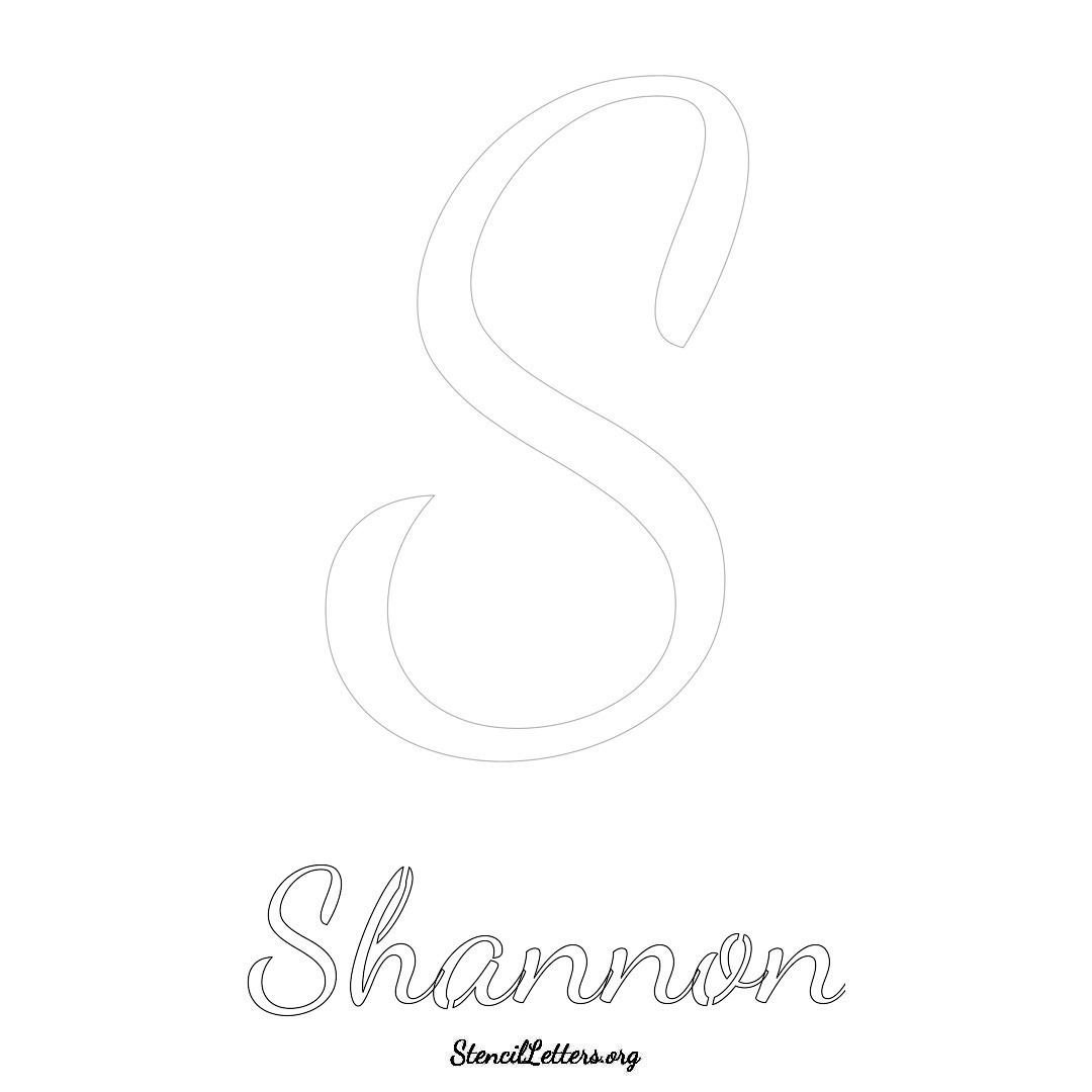 Shannon Free Printable Name Stencils with 6 Unique Typography Styles ...