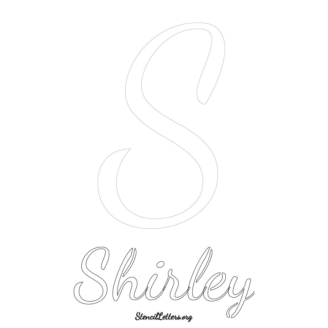 Shirley Free Printable Name Stencils with 6 Unique Typography Styles ...