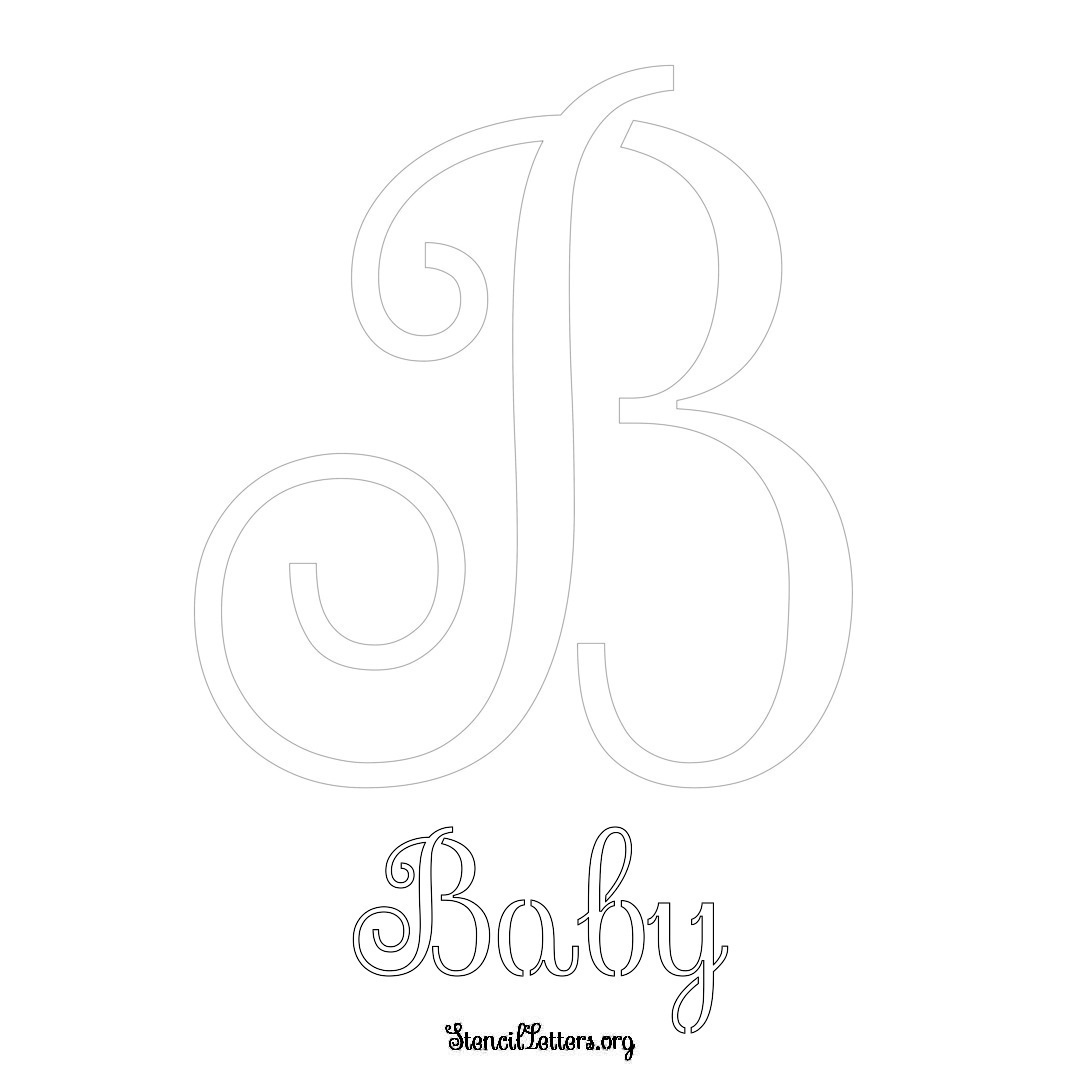 Baby Free Printable Name Stencils with 6 Unique Typography Styles and