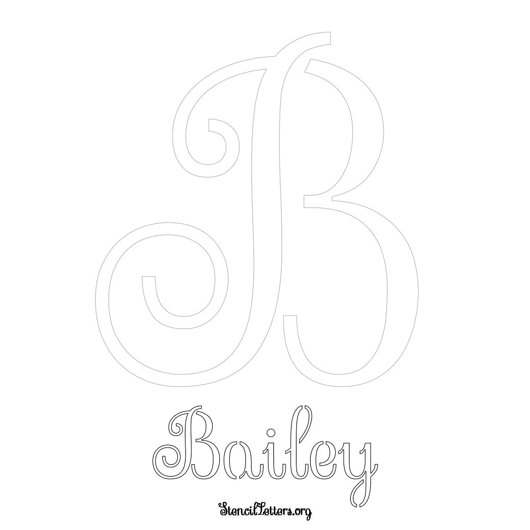 Bailey Free Printable Name Stencils with 6 Unique Typography Styles and ...