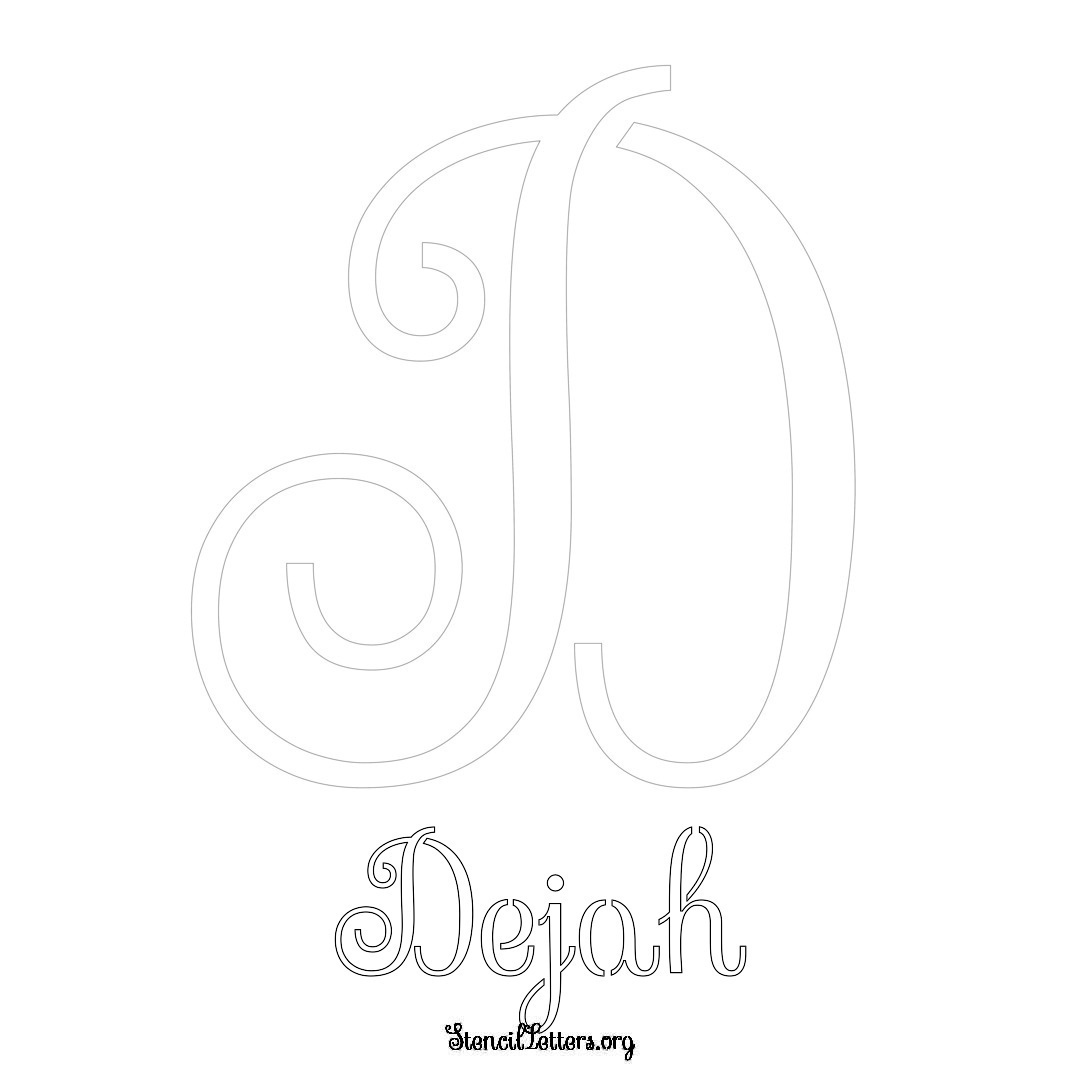 Dejah Free Printable Name Stencils with 6 Unique Typography Styles and ...