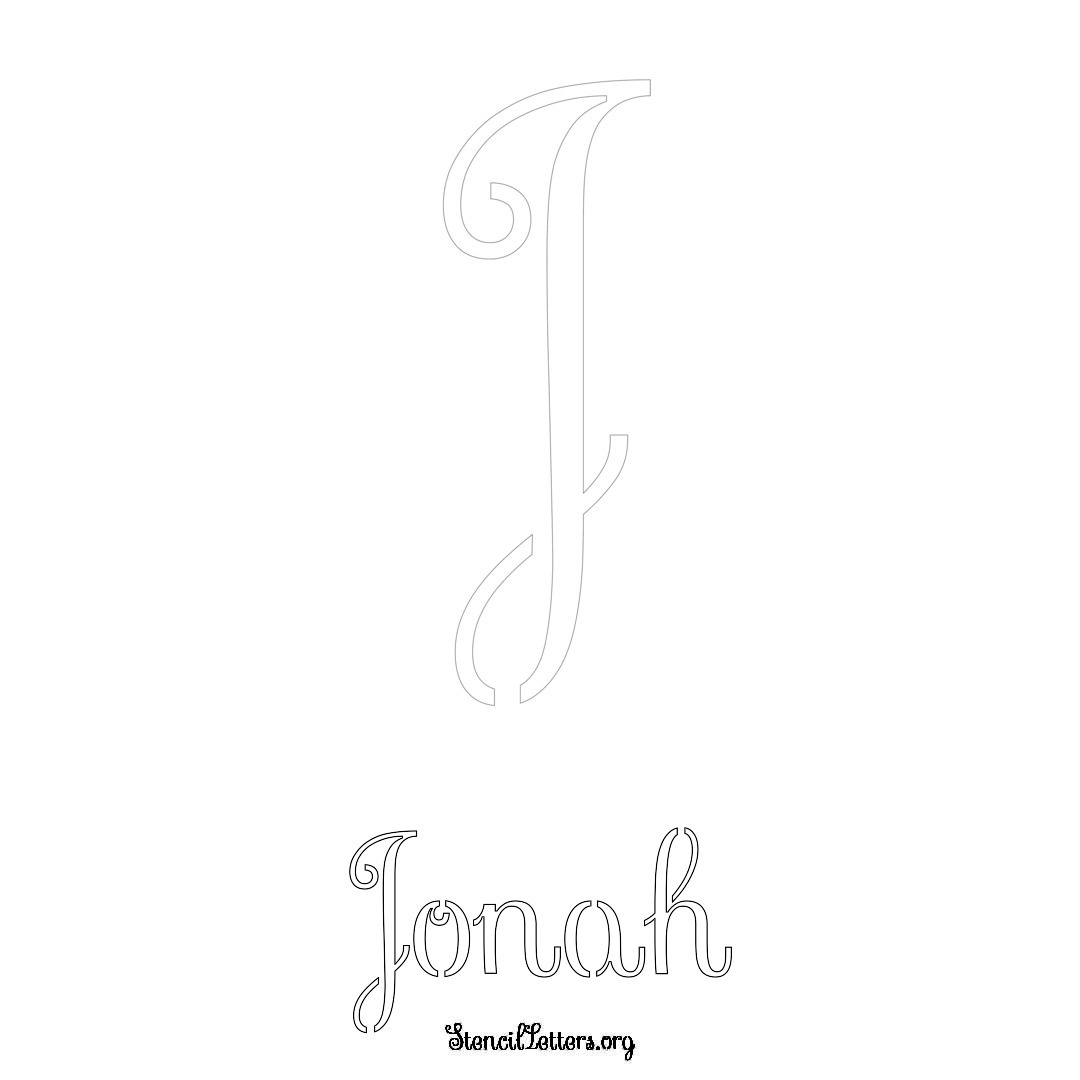 Jonah Free Printable Name Stencils with 6 Unique Typography Styles and ...