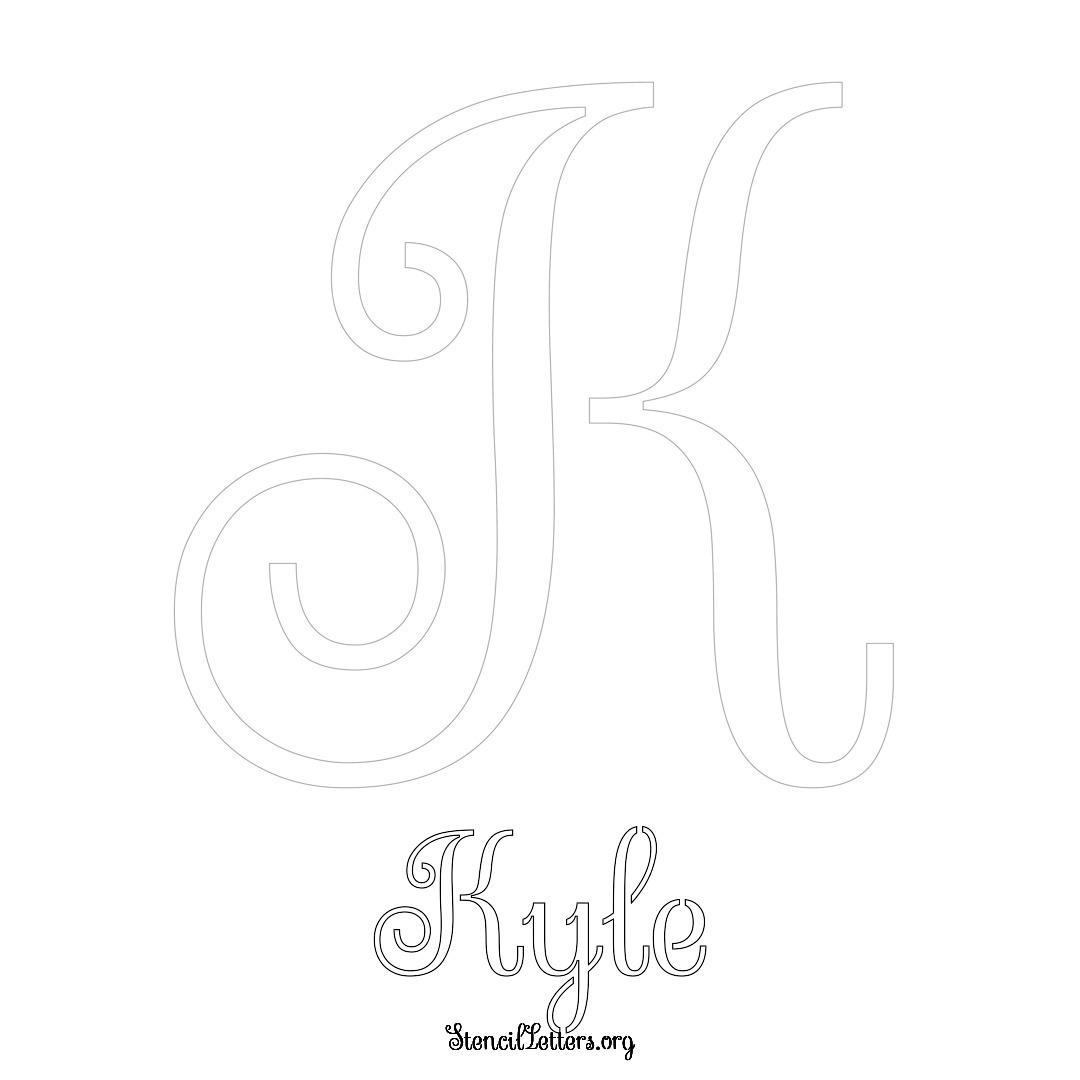 Kyle Free Printable Name Stencils with 6 Unique Typography Styles and ...