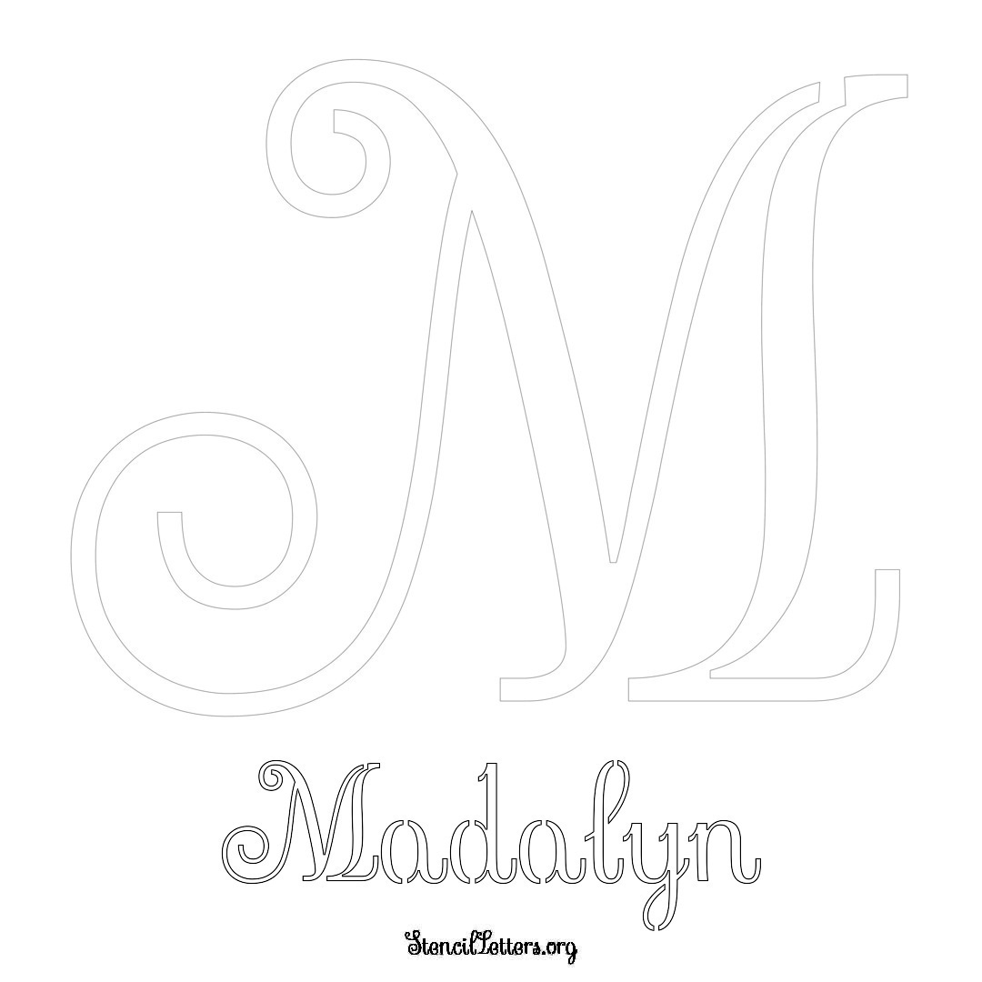 Madalyn Free Printable Name Stencils with 6 Unique Typography Styles ...