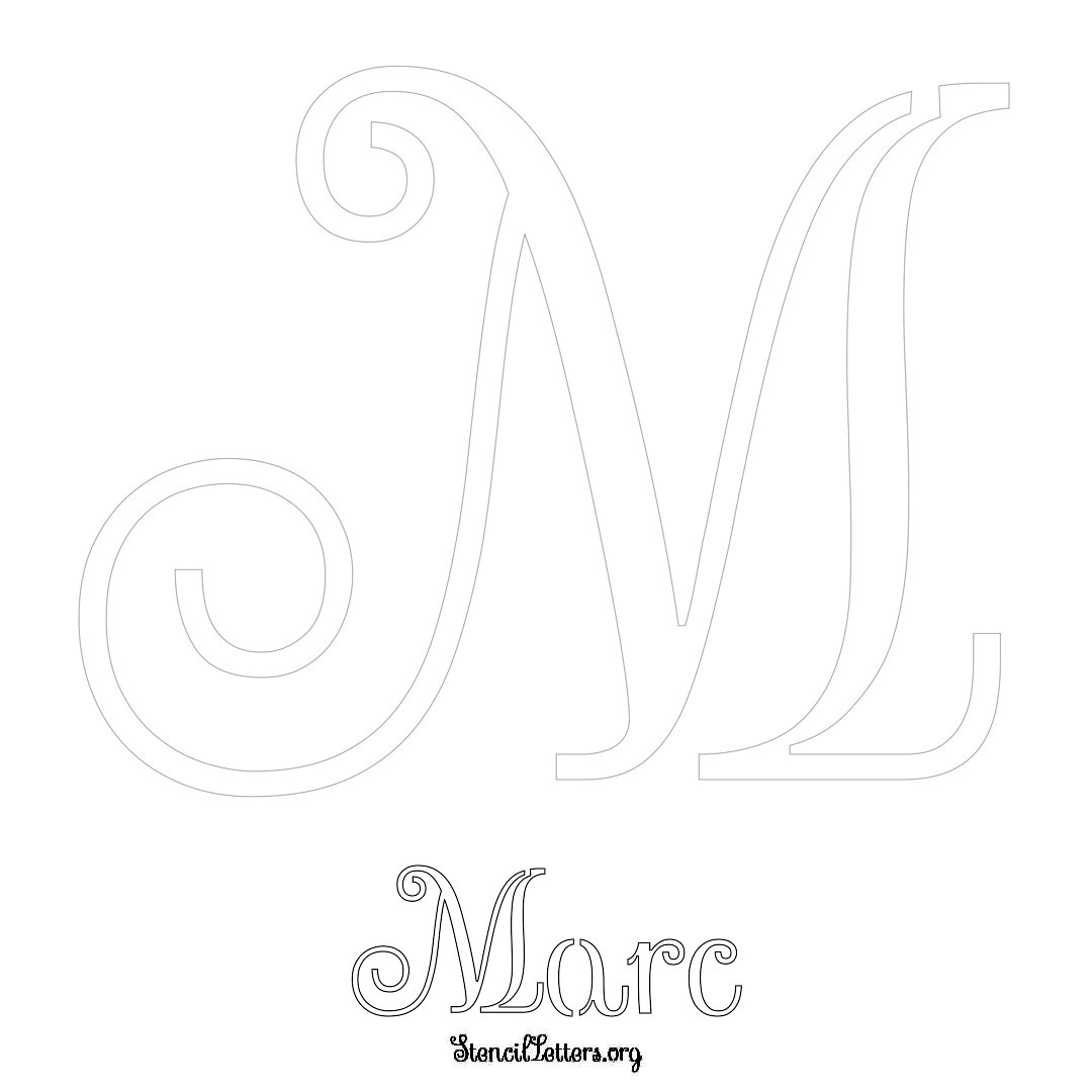 Marc Free Printable Name Stencils with 6 Unique Typography Styles and ...