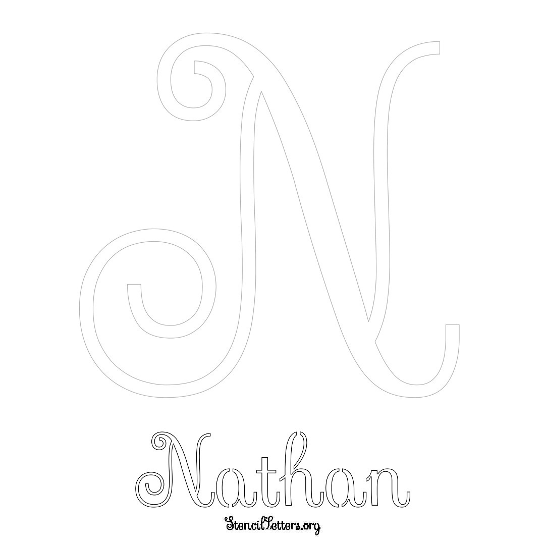 Nathan Free Printable Name Stencils with 6 Unique Typography Styles and ...