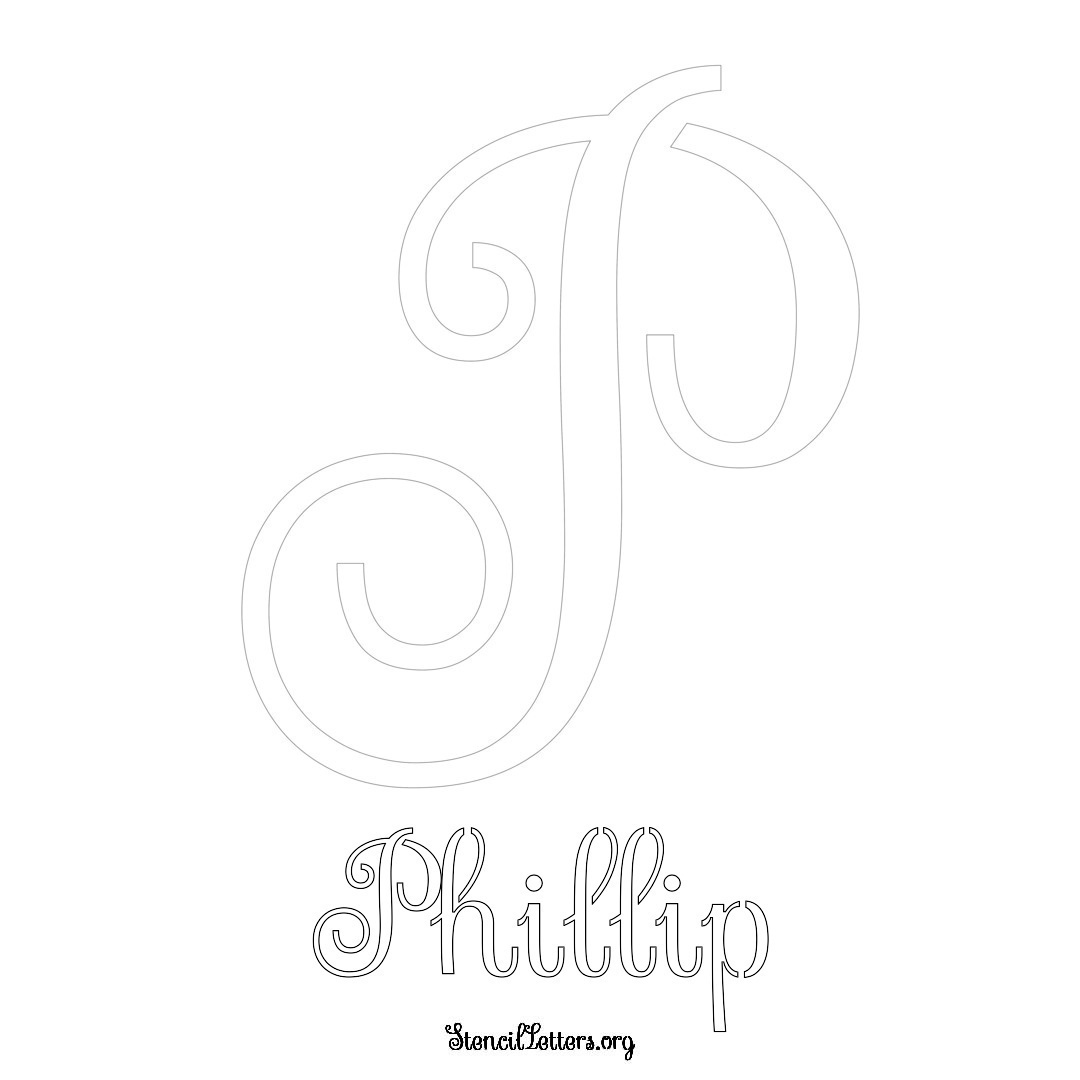 Phillip Free Printable Name Stencils with 6 Unique Typography Styles ...