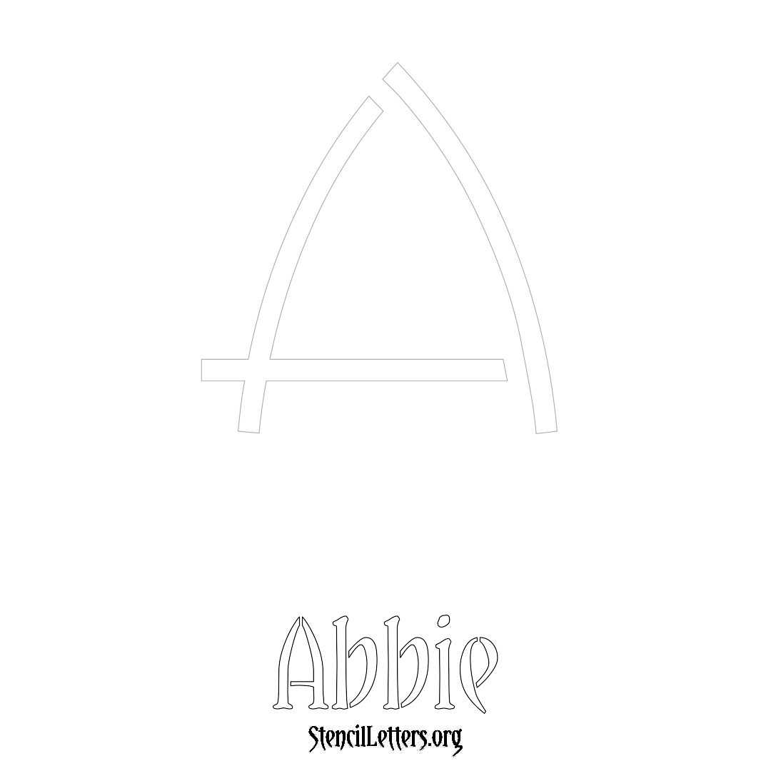 Abbie printable name initial stencil in Simple Elegant Lettering