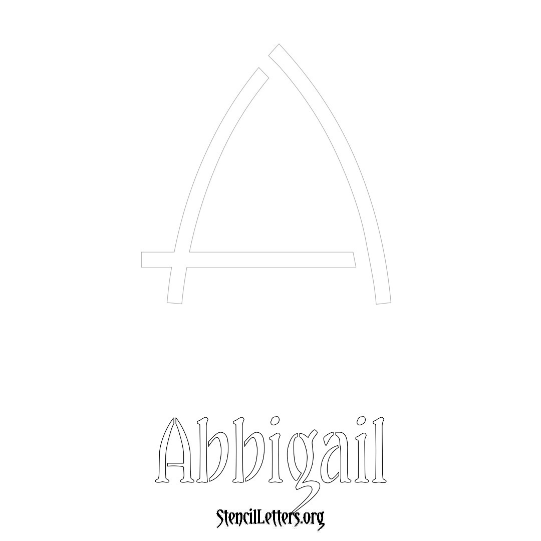 Abbigail printable name initial stencil in Simple Elegant Lettering