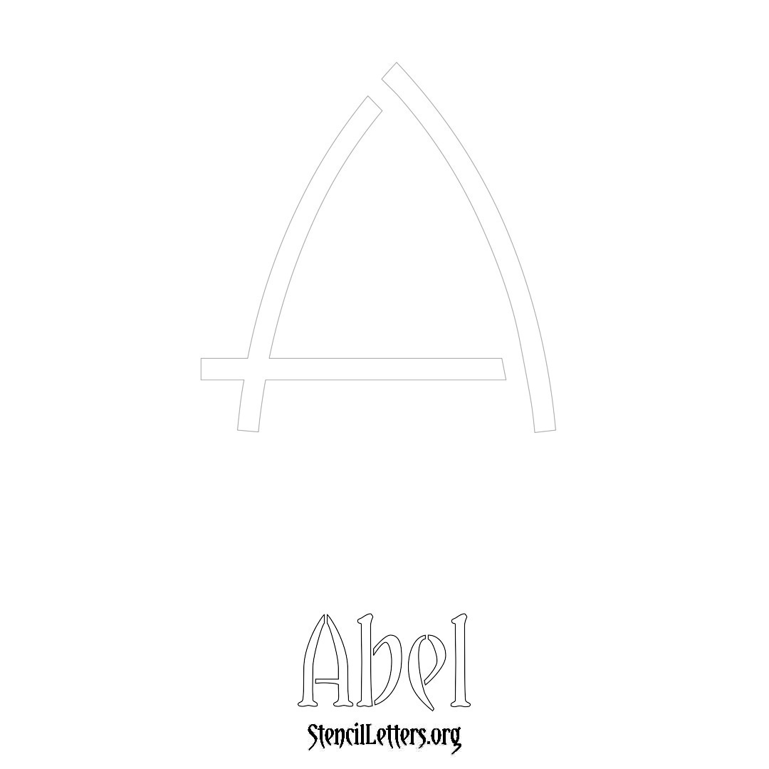 Abel printable name initial stencil in Simple Elegant Lettering