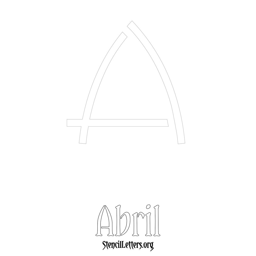 Abril printable name initial stencil in Simple Elegant Lettering