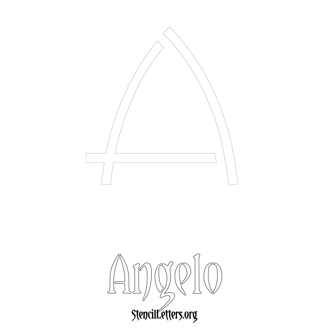 Angelo Free Printable Name Stencils with 6 Unique Typography Styles and ...