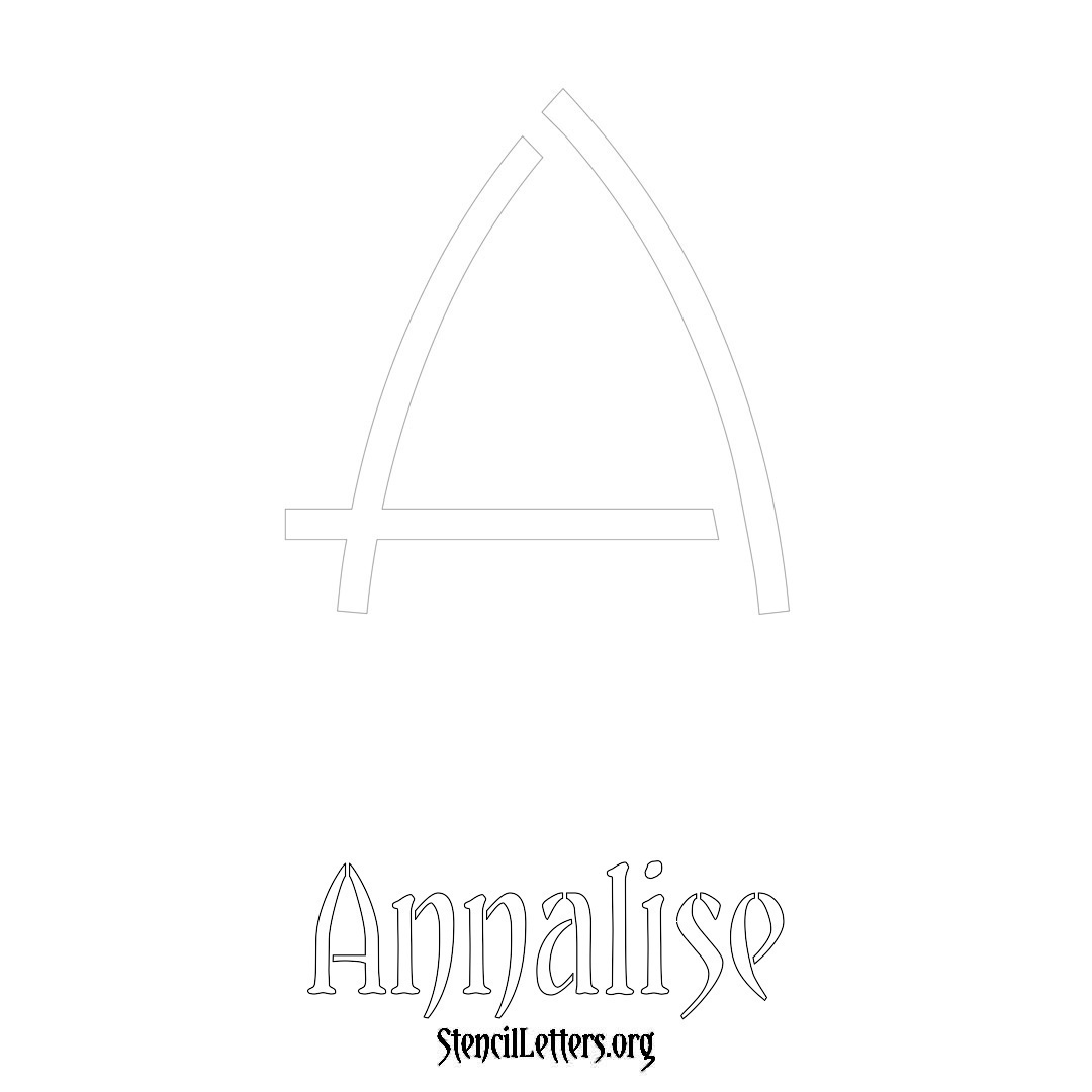 Annalise printable name initial stencil in Simple Elegant Lettering