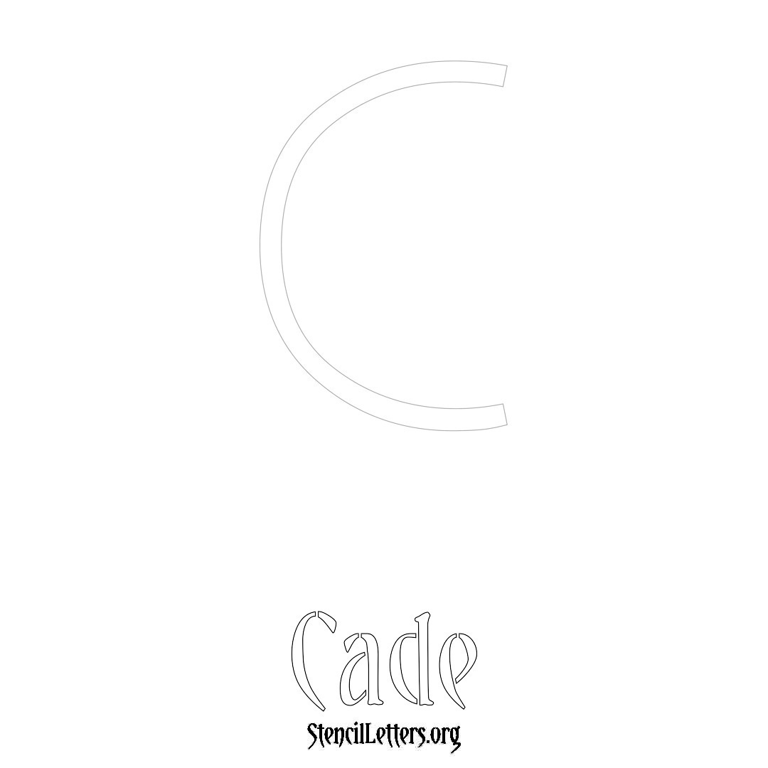Cade printable name initial stencil in Simple Elegant Lettering